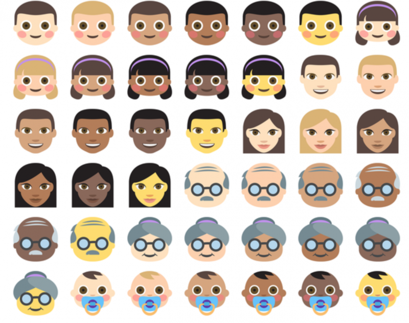 Emoji one 2016 collection unicode faces gezichten 